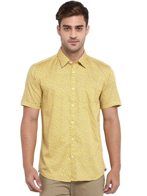 yellow printed casual shirt - 17507691 - Very Small Image - 1