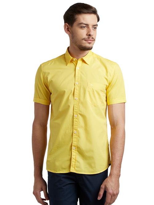 yellow solid casual shirt - 17507695 - Very Small Image - 1