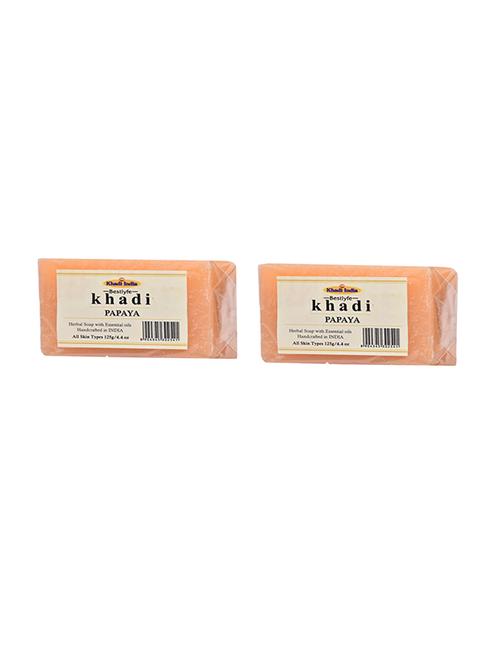 khadi india bestlyfe papaya soap 125x2 g - 17507759 - Very Small Image - 1