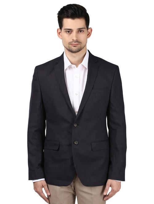 black self design single breasted formal blazer - 17507777 - Very Small Image - 1