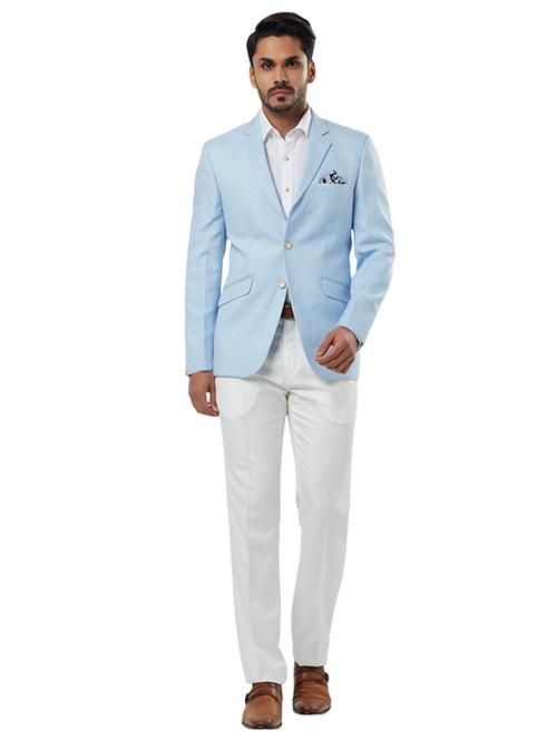 light blue single breasted formal blazer - 17507793 - Very Small Image - 1
