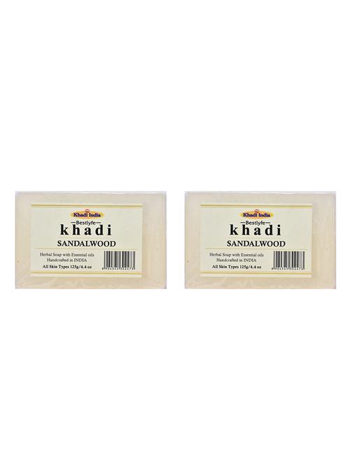 khadi india bestlyfe sandalwood soap 125x2 g - 17507853 - Very Small Image - 1