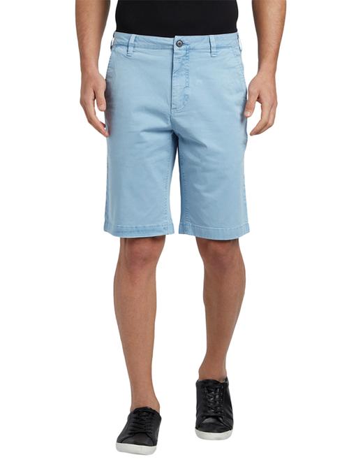 light blue solid bermuda shorts - 17507933 - Very Small Image - 1