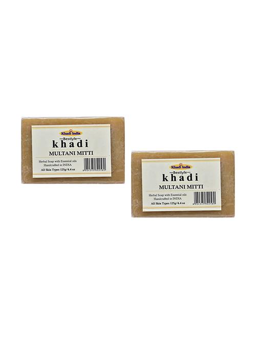 khadi india bestlyfe multani mitti soap 125x2 g - 17507938 - Very Small Image - 1
