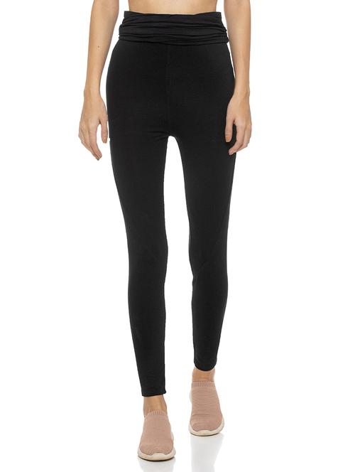 high rise solid treggings trouser - 17508351 - Very Small Image - 1
