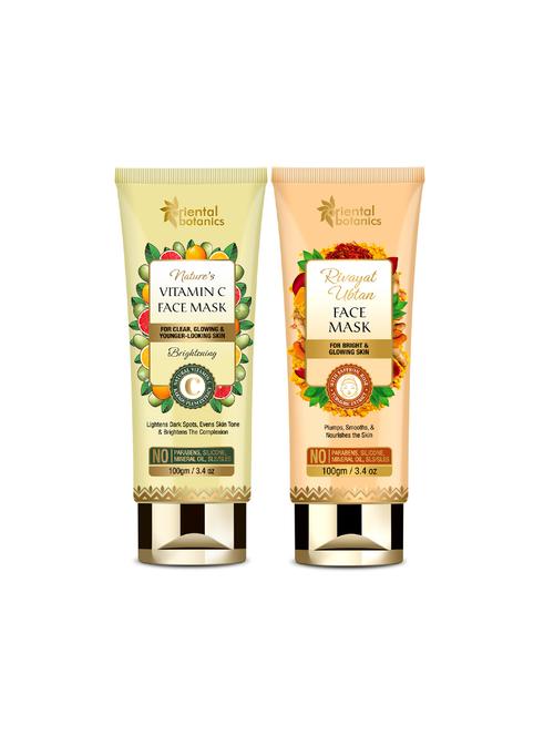 oriental botanics rivayat ubtan face mask + nature's vitamin c face mask (100g each) - 17508381 - Very Small Image - 1
