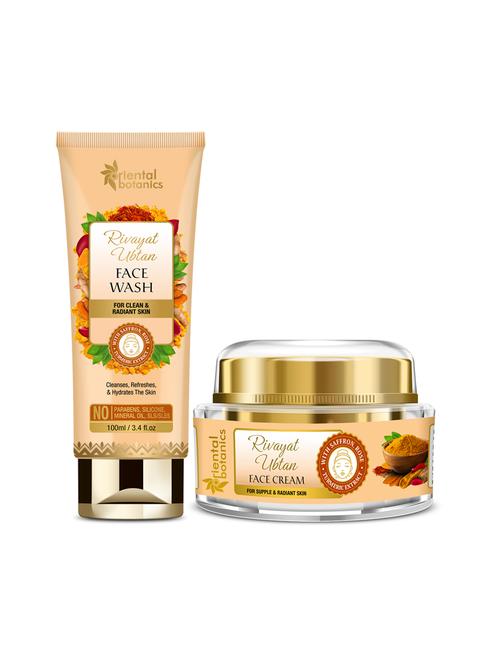 oriental botanics rivayat ubtan face wash 100ml + face cream 50g - 17508395 - Very Small Image - 1