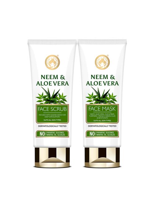 mom & world neem & aloe vera face scrub + face mask (100g each) - 17508398 - Very Small Image - 1