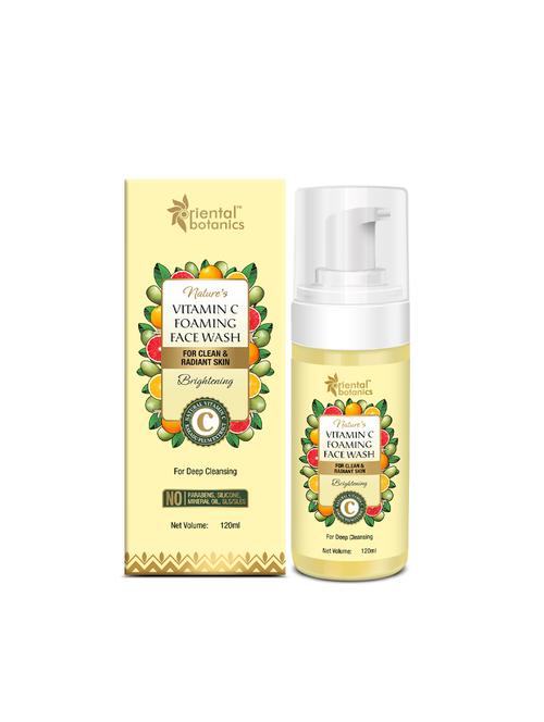 oriental botanics nature's vitamin c foaming face wash, no sls, paraben, for deep cleansing 120ml - 17508488 - Very Small Image - 1