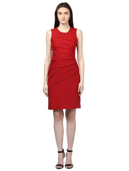 round neck sheath dress - 17508514 - Very Small Image - 1