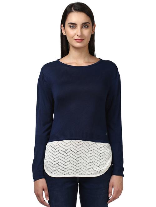 lace detail solid top - 17509259 - Very Small Image - 1