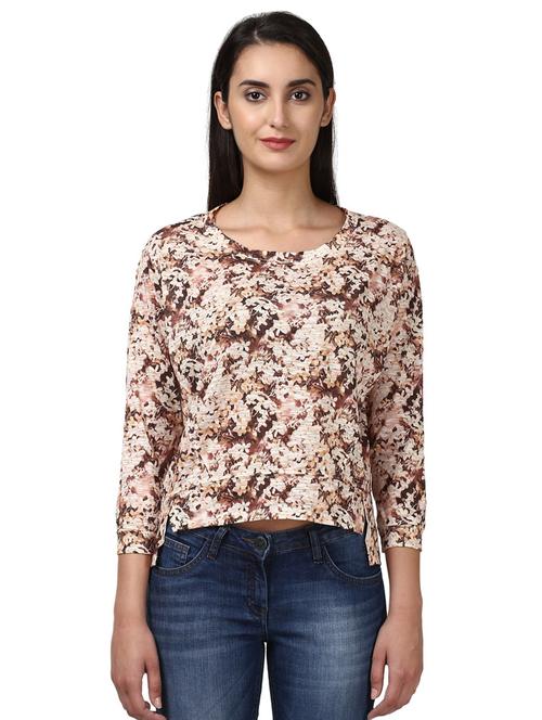 round neck floral top - 17509284 - Very Small Image - 1