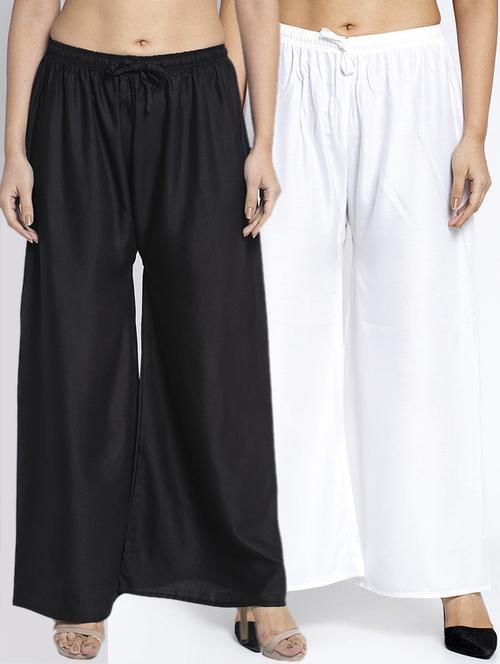 multi colored rayon combos palazzo - 17509289 - Very Small Image - 1