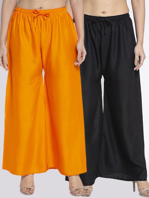 multi colored rayon combos palazzo - 17509294 - Very Small Image - 1
