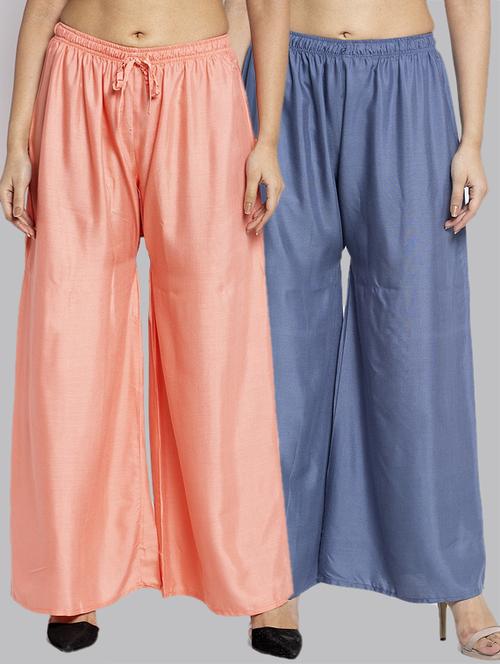 set of 2 solid palazzo - 17509364 - Very Small Image - 1