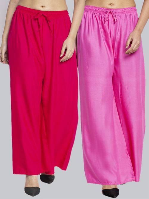 multi colored rayon combos palazzo - 17509393 - Very Small Image - 1