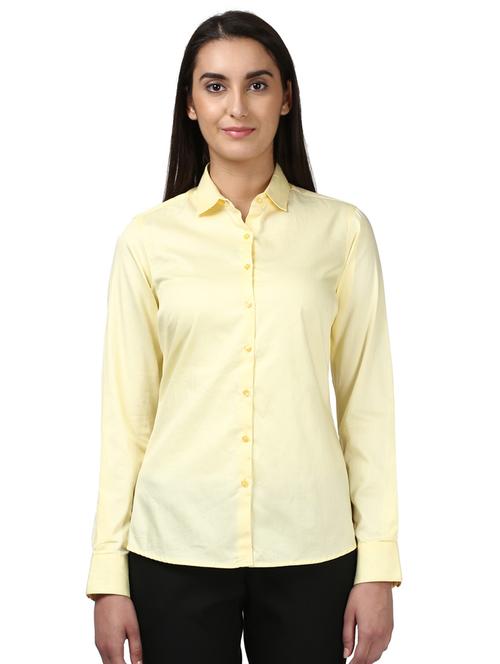 yellow cotton regular shirt - 17509465 - Very Small Image - 1