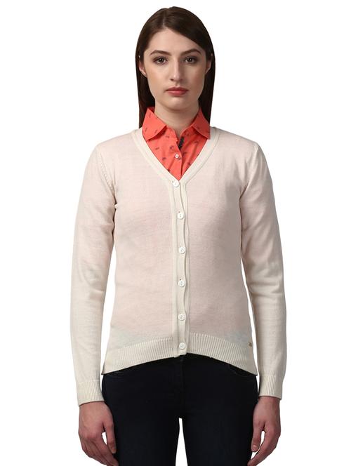 v-neck solid cardigan - 17509621 - Very Small Image - 1