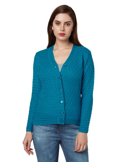 v-neck solid cardigan - 17509622 - Very Small Image - 1