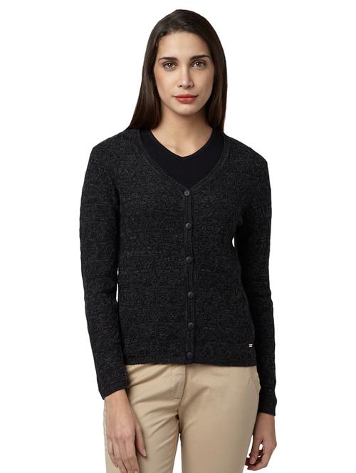 v-neck solid cardigan - 17509623 - Very Small Image - 1