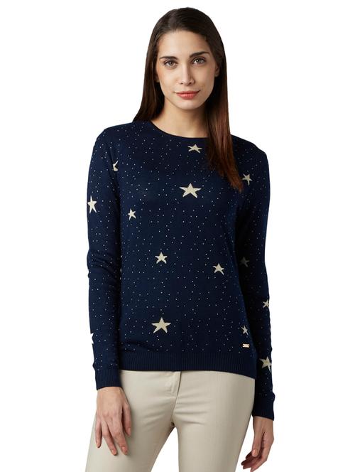 round neck printed pullover - 17509631 - Very Small Image - 1
