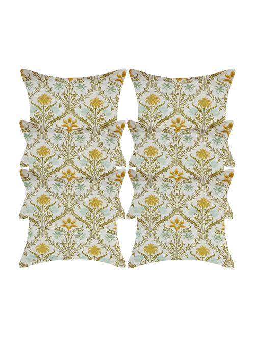 texstylers pure cotton assorted reversible 140 tc jaipuri print cushion cover(pack of 6) - 17510347 - Very Small Image - 1