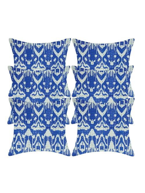 texstylers pure cotton kantha work 140 tc assorted jaipuri print cushion cover(pack of 6) - 17510354 - Very Small Image - 1