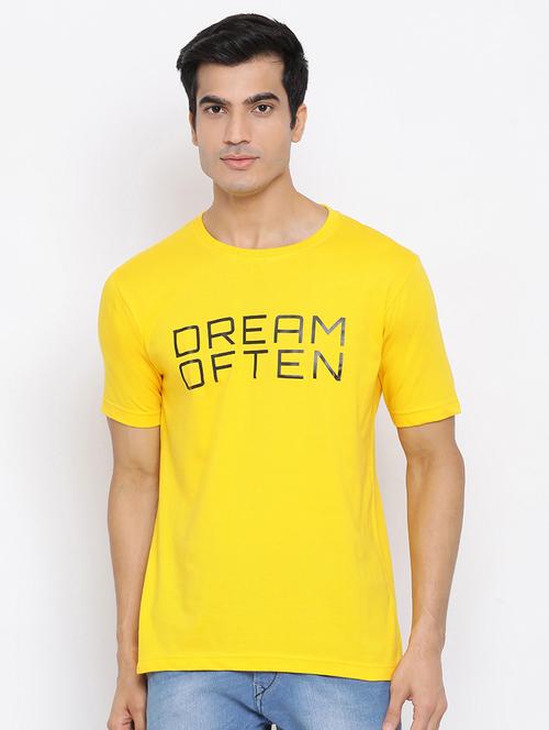 yellow printed t-shirt - 17510760 - Very Small Image - 1