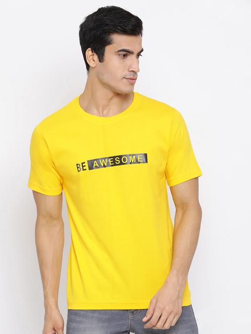 yellow printed t-shirt - 17510762 - Very Small Image - 1