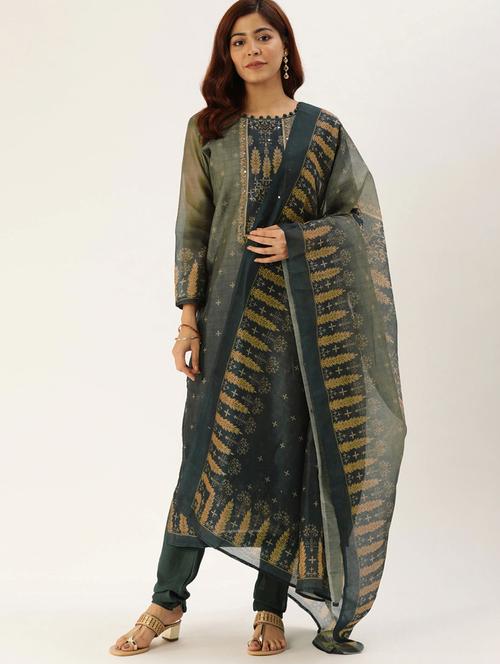 printed unstitched suit - 17511287 - Very Small Image - 1