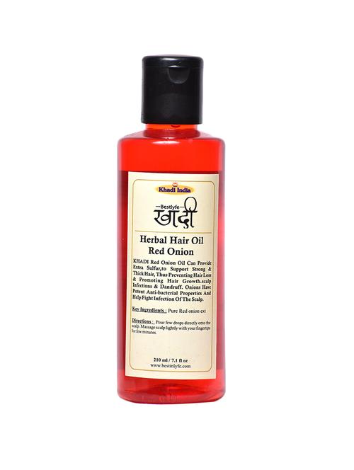 khadi india bestlyfe red onion hair oil (210x1)ml - 17511769 - Very Small Image - 1