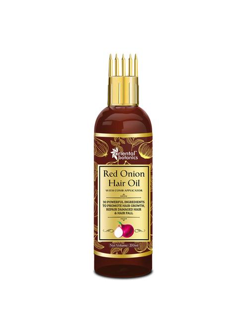 oriental botanics red onion hair oil 200ml - with 30 oils & extracts for stronger growth and to control hair fall - 17511849 - Very Small Image - 1