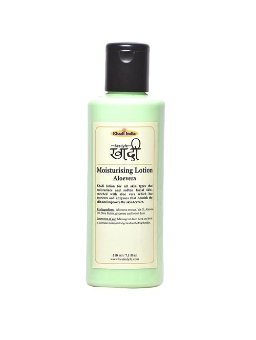 khadi india bestlyfe aloevera lotion (210x1)ml - 17512051 - Very Small Image - 1