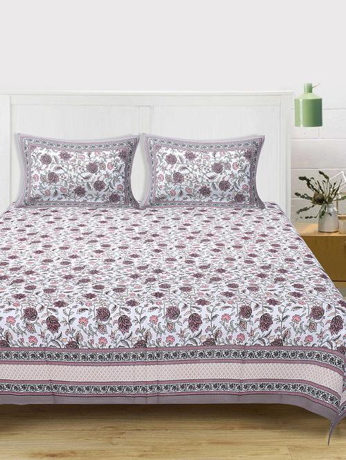 texstylers cotton 220 tc jaipuri rajasthani 180x108 inch super king bedsheet with 2 pillow covers - 17513558 - Very Small Image - 1