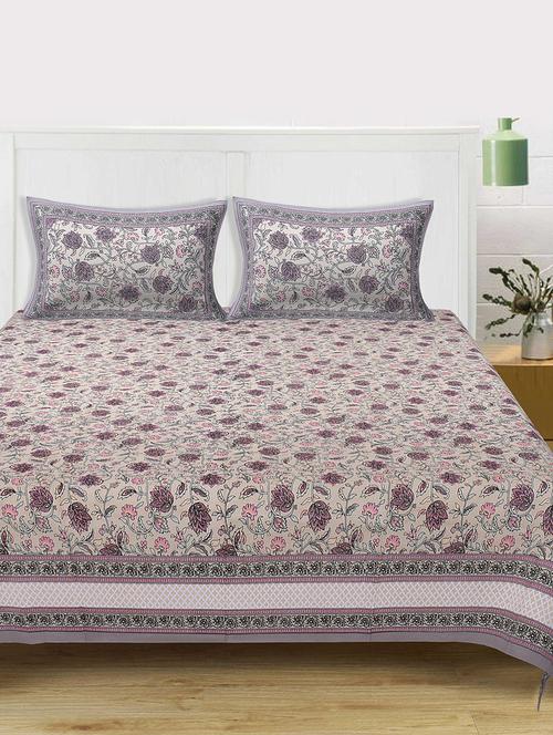 texstylers cotton 220 tc jaipuri rajasthani 180x108 inch super king bedsheet with 2 pillow covers - 17513562 - Very Small Image - 1