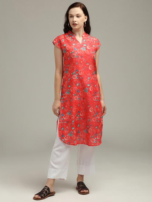 floral straight kurta - 17513751 - Very Small Image - 1