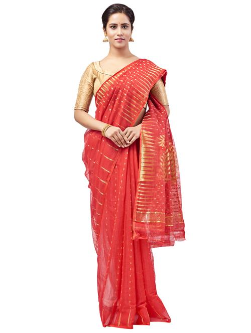 self design jamdani saree - 17513784 - Very Small Image - 1