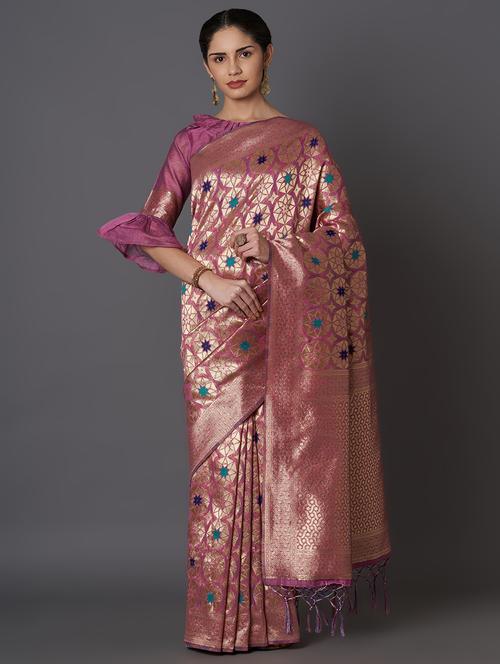 women's banarasi saree - 17515119 - Very Small Image - 1