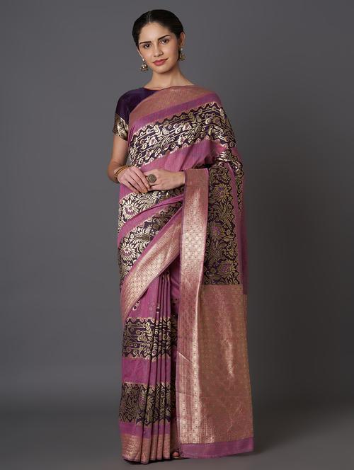 women's self design purple colored saree - 17515124 - Very Small Image - 1