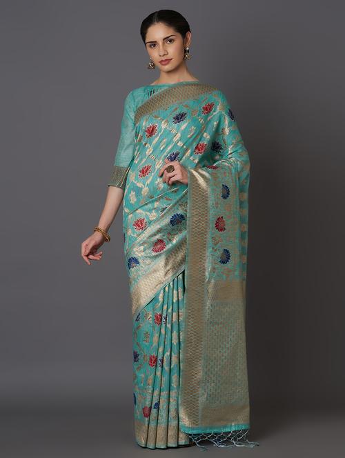 women's banarasi saree - 17515130 - Very Small Image - 1