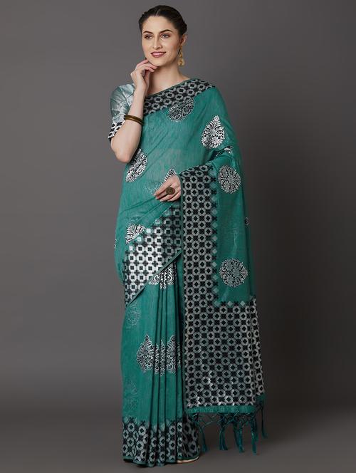 jacquard work maheshwari saree - 17515136 - Very Small Image - 1