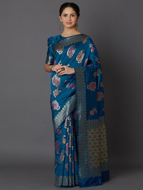 jacquard work maheshwari saree - 17515231 - Very Small Image - 1