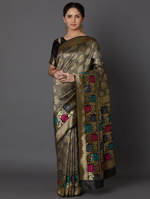women's banarasi saree - 17515233 - Very Small Image - 1
