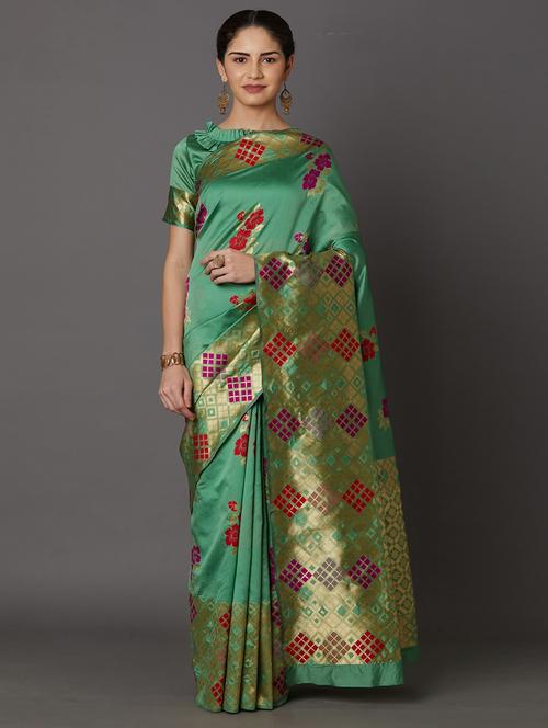 women's banarasi saree - 17515251 - Very Small Image - 1