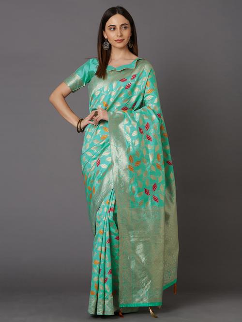 jacquard banarasi saree - 17515302 - Very Small Image - 1