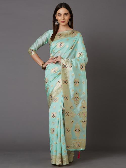 jacquard banarasi saree - 17515304 - Very Small Image - 1