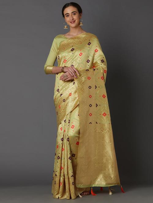 women's banarasi saree - 17515322 - Very Small Image - 1