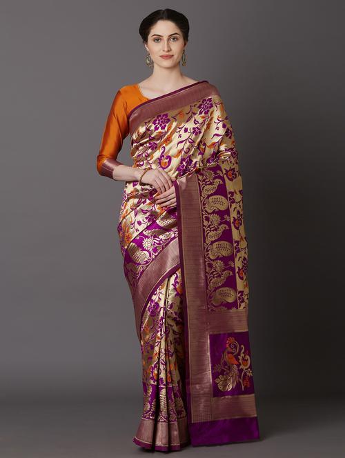 jacquard work kanjivaram saree - 17515348 - Very Small Image - 1