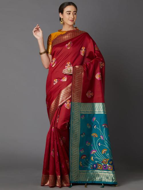 women's banarasi saree - 17515353 - Very Small Image - 1