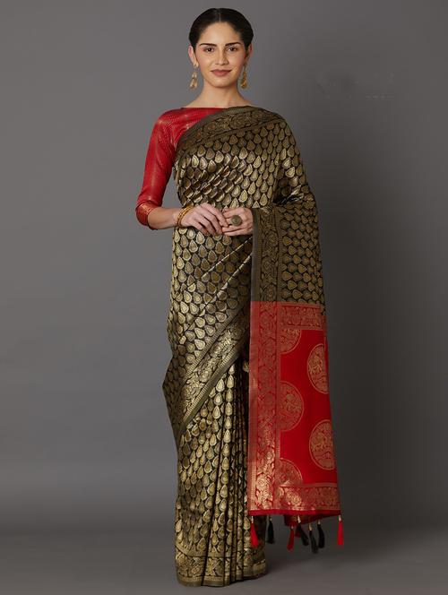 jacquard kanjivaram saree - 17515368 - Very Small Image - 1